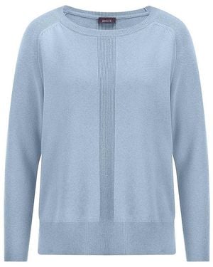Basler Rundhals-Pullover 1/1-Raglanarm - Blau