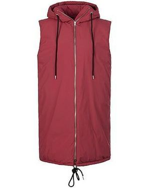 DAY.LIKE Lang Vest Capuchon Van - Rood