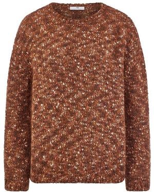 Peter Hahn Rundhals-Pullover - Braun