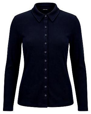 Peter Hahn Jersey Blouse Polokraag Van - Blauw