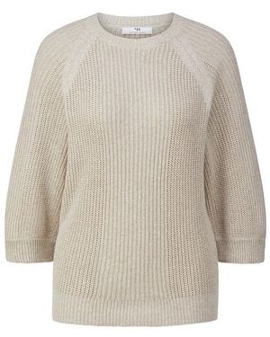 Peter Hahn Rundhals-Pullover - Natur