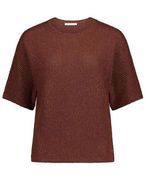 BETTY&CO Rundhals-Pullover - Braun