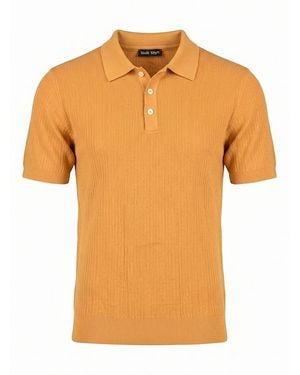 Louis Sayn Polo-Strickshirt Kurzer Knopfleiste - Orange