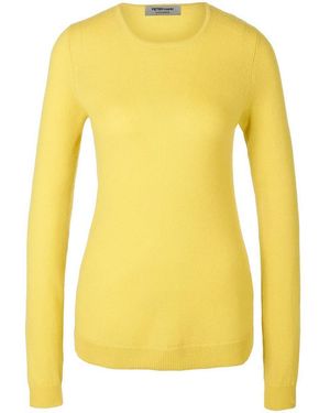 Peter Hahn Rundhals-Pullover Aus 100% Premium-Kaschmir - Gelb