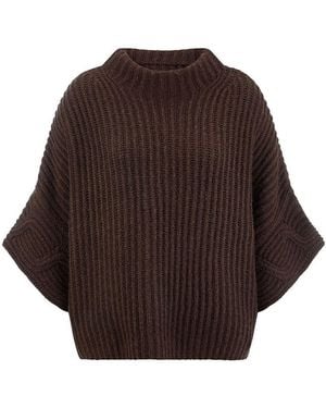include Pullover Mit 3/4-Arm, Gr. S - Braun