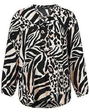 Via Appia Due Lange Blouse Van - Zwart