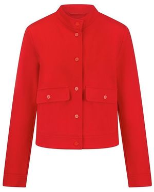 Basler Jersey-Jacke Stehkragen - Rot