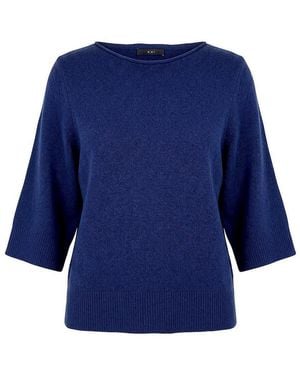 Ouí Rundhals-Pullover - Blau