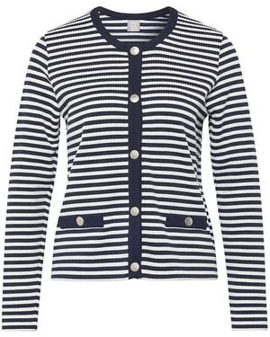 Rabe Strickjacke Rundhals-Ausschnitt - Blau