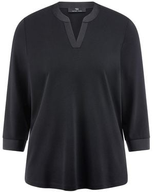 Peter Hahn Shirt Rundhals-Ausschnitt - Blau