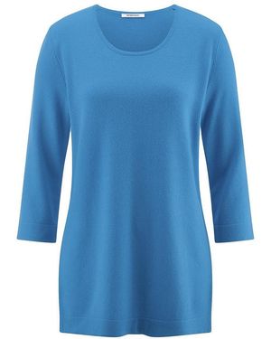 Peter Hahn Long-Pullover Kaschmir - Blau