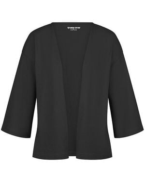 Green Cotton Jersey-Jacke Tove - Schwarz