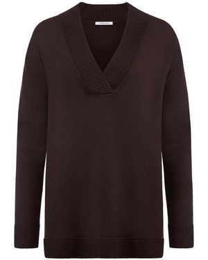 Peter Hahn V-Pullover - Braun
