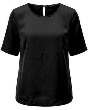 Peter Hahn Bluse Rundhals-Ausschnitt - Schwarz