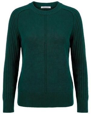 Peter Hahn Rundhals-Pullover - Grün
