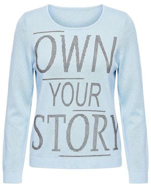 Basler Rundhals-Pullover - Blau