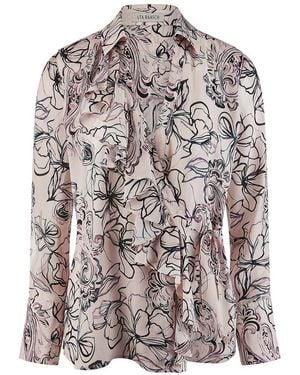 Uta Raasch Wickel-Bluse - Grau