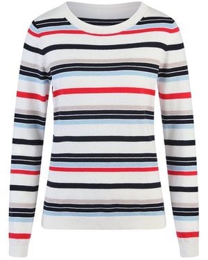 Basler Rundhals-Pullover - Weiß