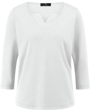 Peter Hahn Rundhals-Shirt - Weiß