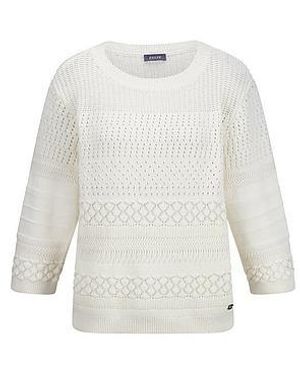 Basler Trui Boothals Van - Wit