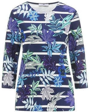 Peter Hahn Rundhals-shirt 3/4-arm - Blau