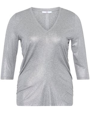 Emilia Lay V-Shirt 3/4-Arm - Grau