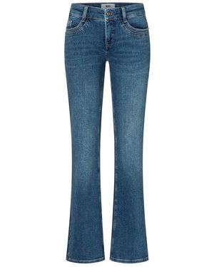 M·a·c Bootcut Fit-Jeans Modell Detroit Flared, Gr. S - Blau