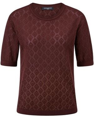 Fadenmeister Berlin Rundhals-Pullover Seide - Rot