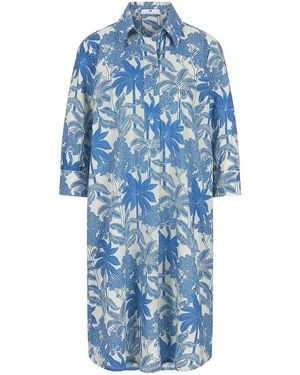 Peter Hahn Hemdblusenkleid - Blau
