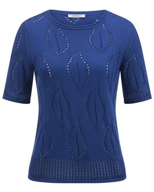 Peter Hahn Rundhals-Pullover - Blau