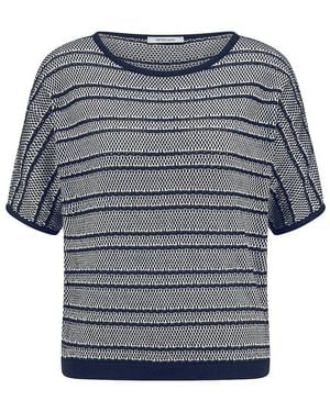 Peter Hahn Rundhals-Pullover - Blau