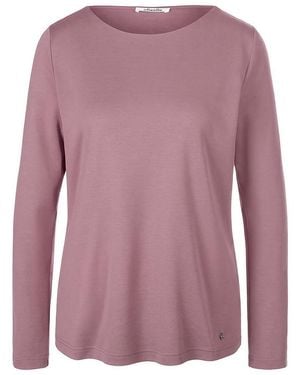 efixelle Shirt U-Boot-Ausschnitt - Lila