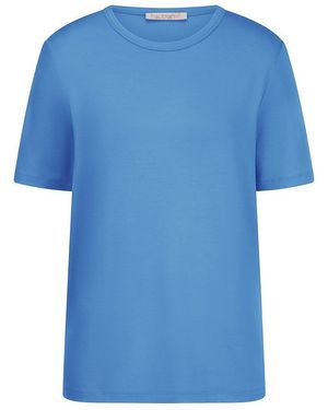 Hautnah Kurzes Rundhals-Schlafshirt - Blau
