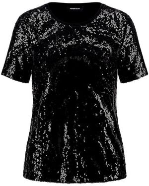 Peter Hahn Rundhals-Shirt - Schwarz