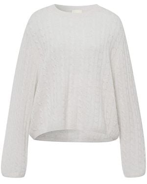 include Rundhals-Pullover - Weiß