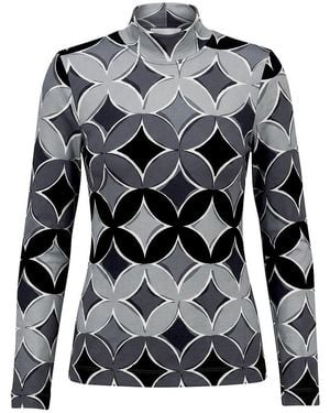 efixelle Shirt Stehkragen - Grau