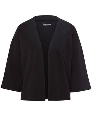 Green Cotton Jersey-Jacke Dagmar - Schwarz