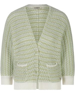 Uta Raasch Strickjacke V-Ausschnitt - Grün
