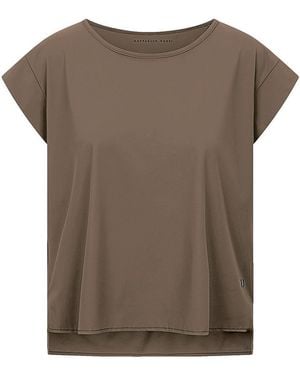 RAFFAELLO ROSSI Rundhals-Shirt Grit - Braun