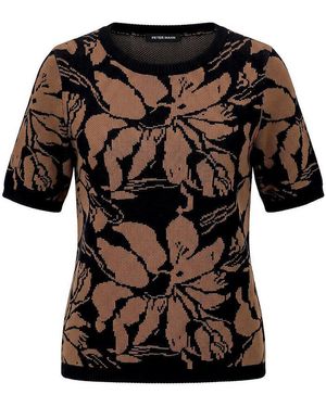 Peter Hahn Rundhals-Pullover - Schwarz