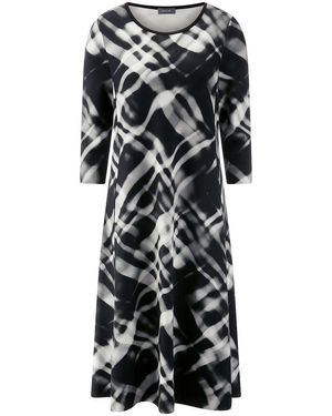 Basler Midi-Jersey-Kleid - Schwarz