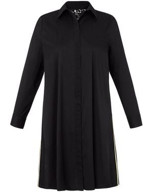 FRAPP Hemdblusen-Kleid - Schwarz