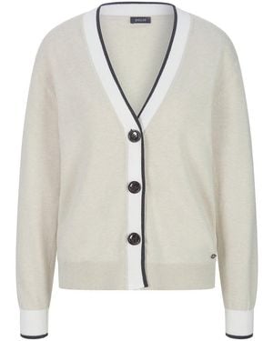 Basler Strickjacke Mit V-Ausschnitt, Gr. S - Grau