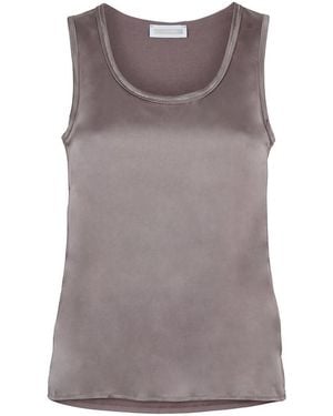 St. Emile Rundhals-Top Seide - Grau