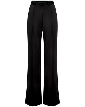 Basler Wide fit-jersey-hose - Schwarz