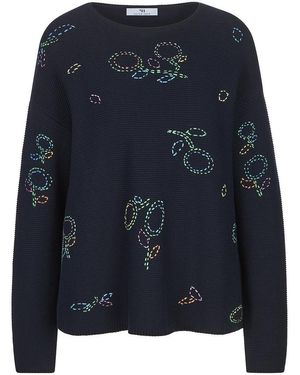 Peter Hahn Rundhals-Pullover - Blau