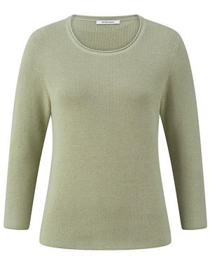 Peter Hahn Rundhals-Pullover - Grün