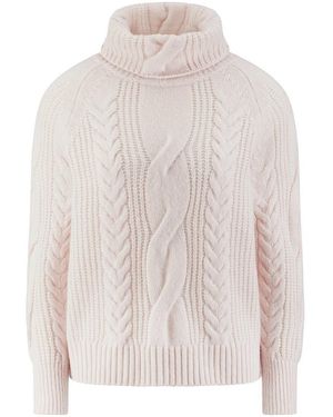 include Rollkragen-Pullover - Weiß