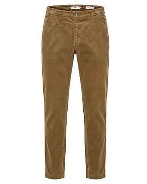 Brax Enkellange Slim Fit-Cordbroek Van - Naturel