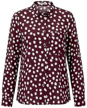 Peter Hahn Bluse Stehkragen - Rot